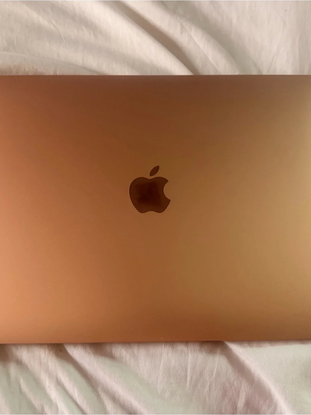 Apple MacBook Air in Rose Gold with Black Fist Decal Broken /For Parts